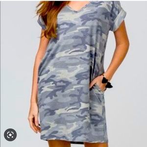 Women’s camo mini dress with pockets